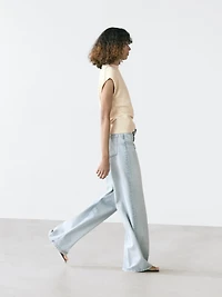 Veste sans manches en maille de coton mélangé