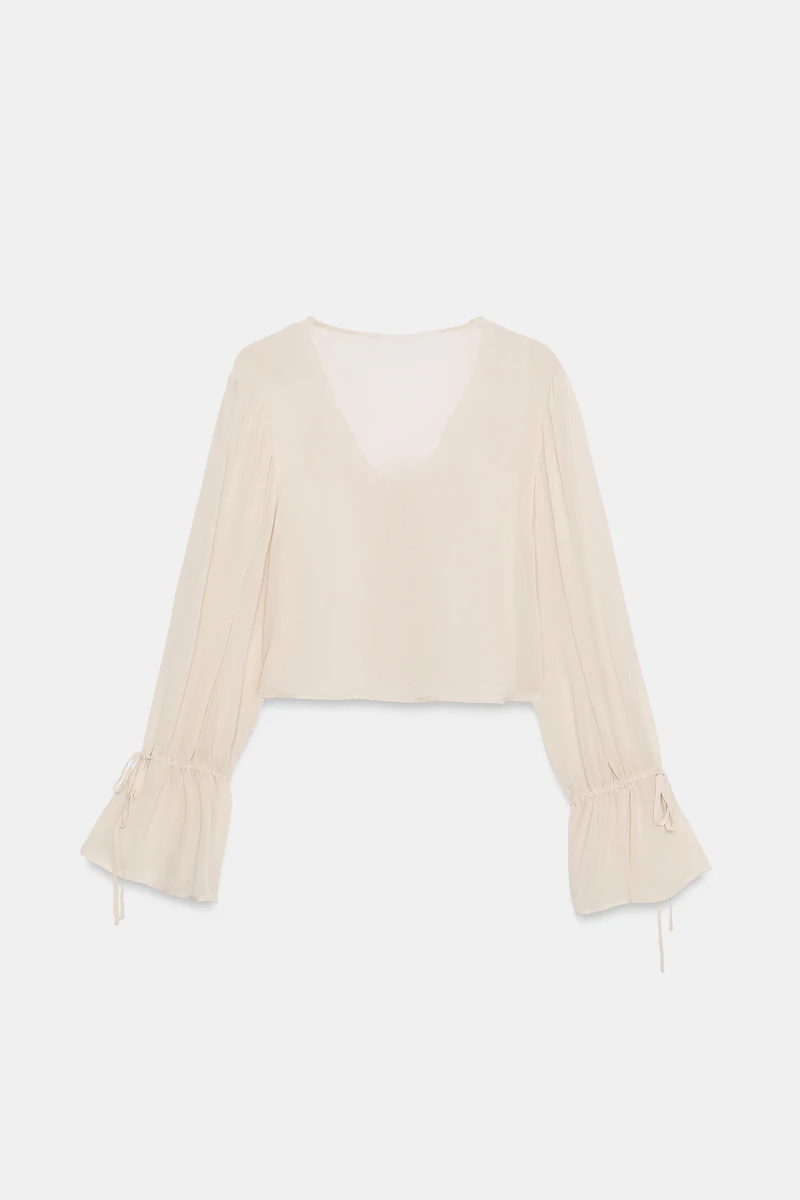 EMBROIDERED TIE TOP