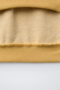 VARSITY TERRY PATCH APPLIQUÉ SWEATSHIRT