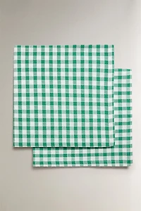 GINGHAM CHECK NAPKINS (PACK OF 2)