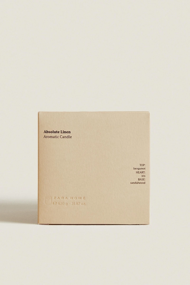 (620 G) ABSOLUTE LINEN SCENTED CANDLE
