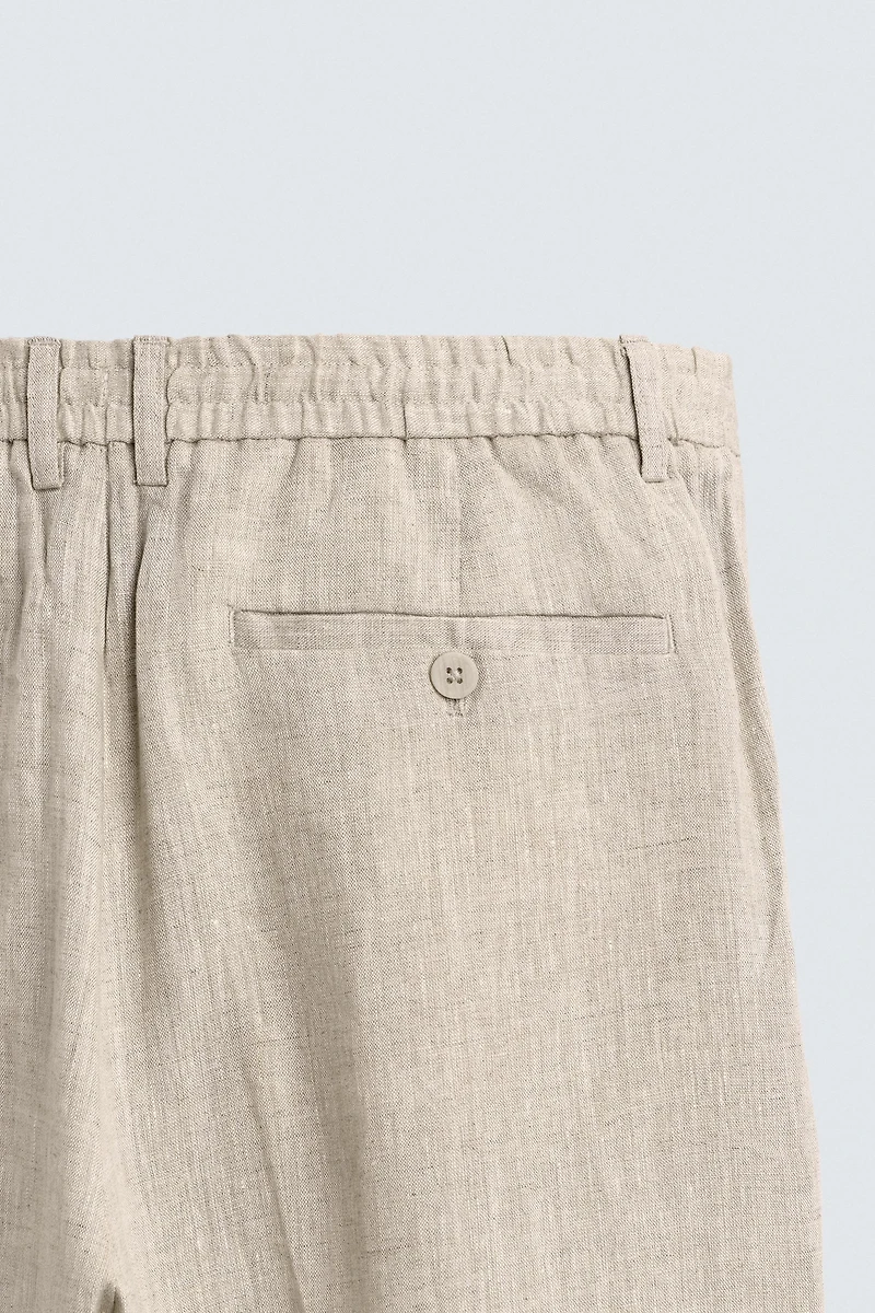 PANTALON REGULAR FIT 100% LIN
