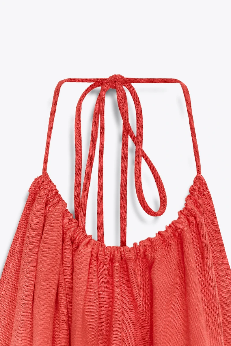 OPEN-BACK HALTER DRESS