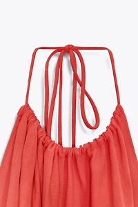 OPEN-BACK HALTER DRESS