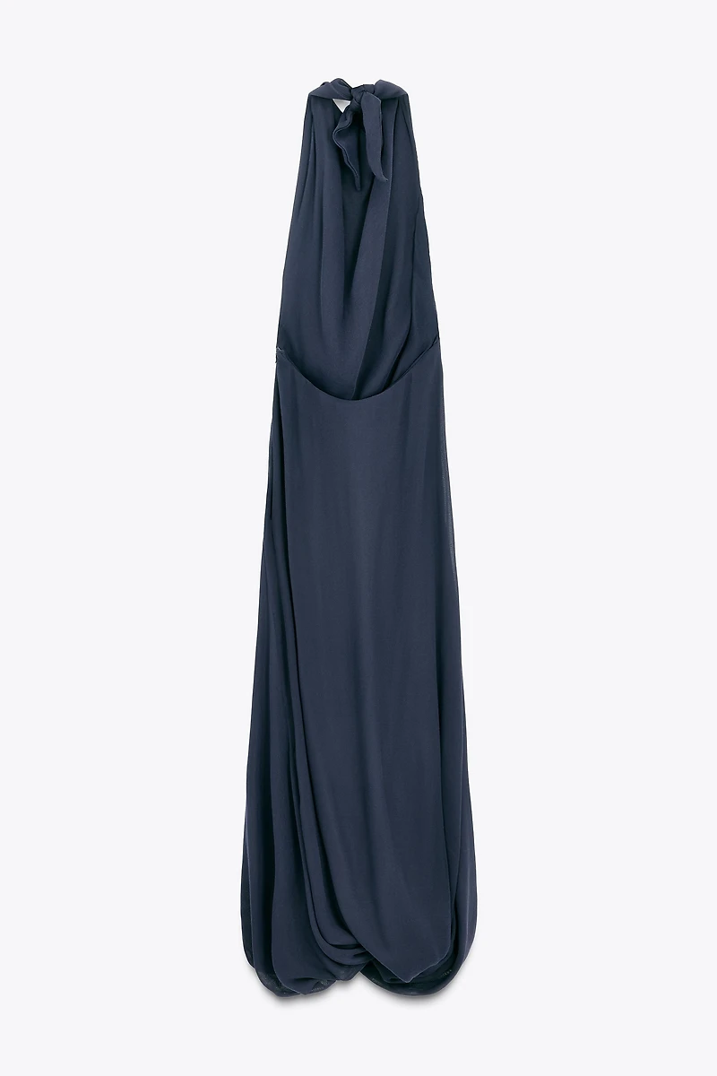 LIMITED EDITION HALTER DRESS WITH VOLUMINOUS HEM