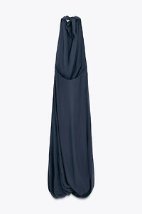 LIMITED EDITION HALTER DRESS WITH VOLUMINOUS HEM
