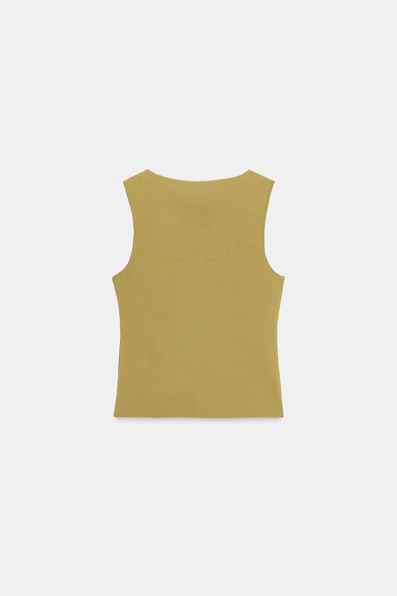METALLIC DETAIL KNIT TOP