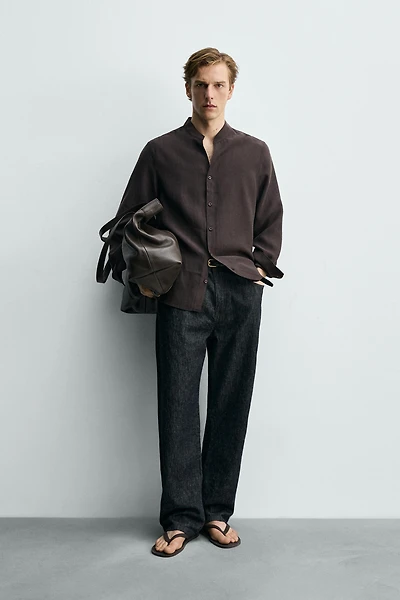 CHEMISE FLUIDE COL BANDE