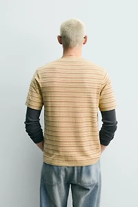 STRIPED JACQUARD T-SHIRT