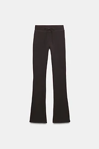 WASHED EFFECT FLARE PANTS