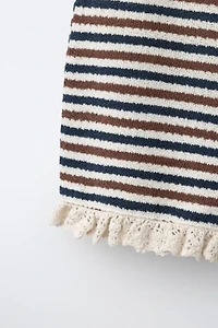 KNIT STRIPED SHORTS