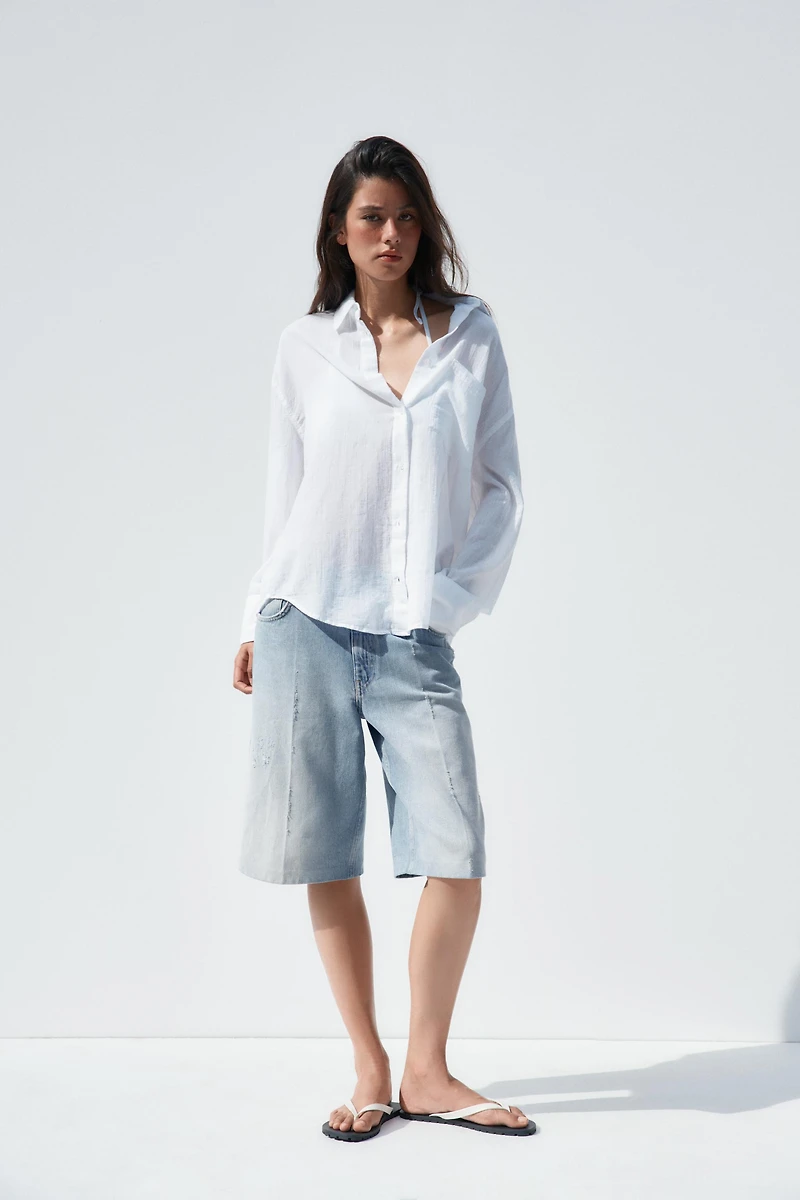 CHEMISE OVERSIZE EN GASE