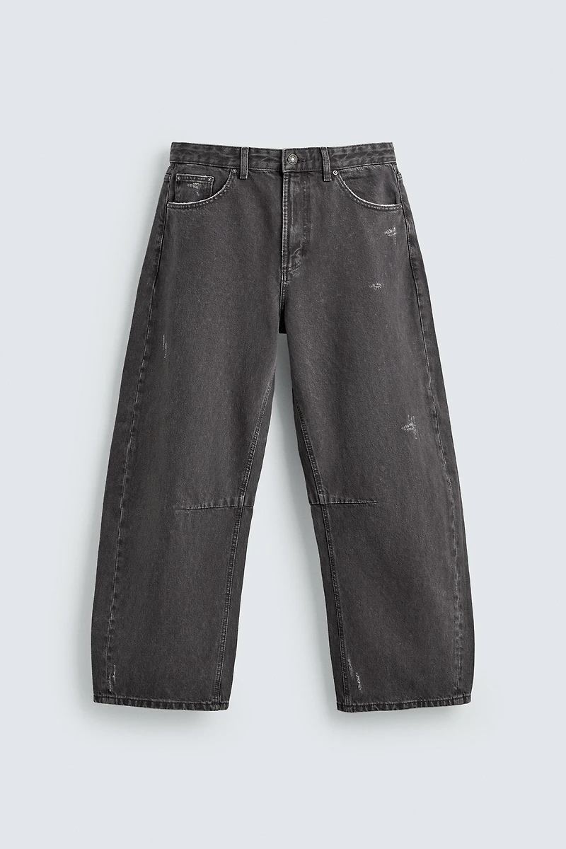 PANTALON BARREL FIT DÉLAVÉ