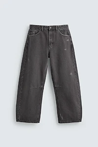 PANTALON BARREL FIT DÉLAVÉ
