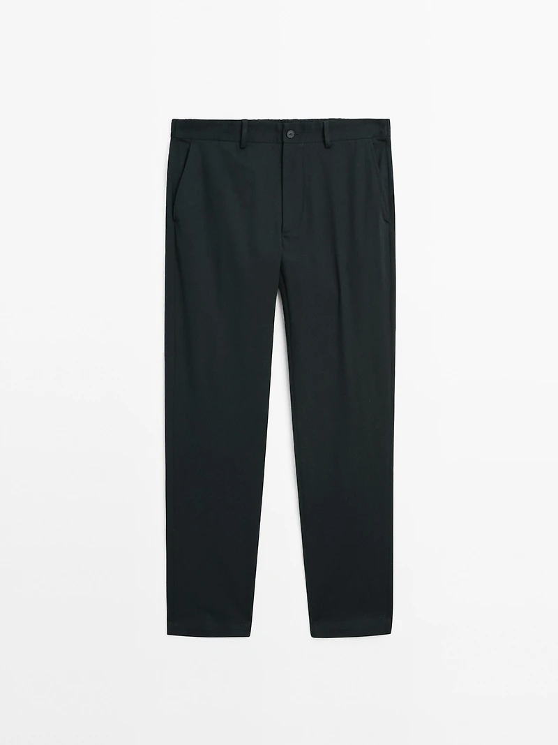 Cotton blend semi joggers