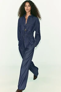STITCHED WIDE LEG PANTS