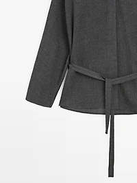 Chemisier laine avec nœud