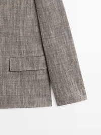 Flecked wool blend blazer