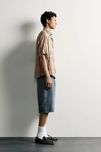 COTTON-VISCOSE STRIPED SHIRT