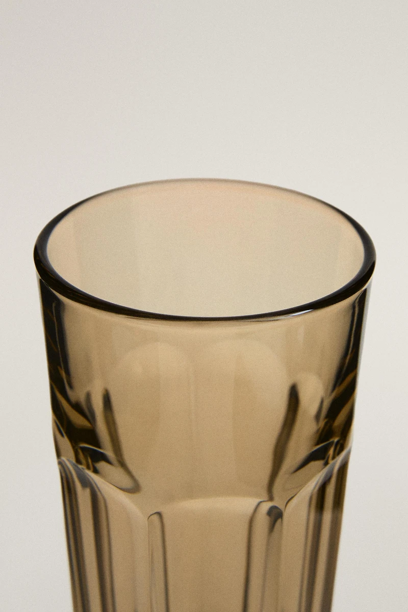 RAISED DESIGN GLASS TUMBLER