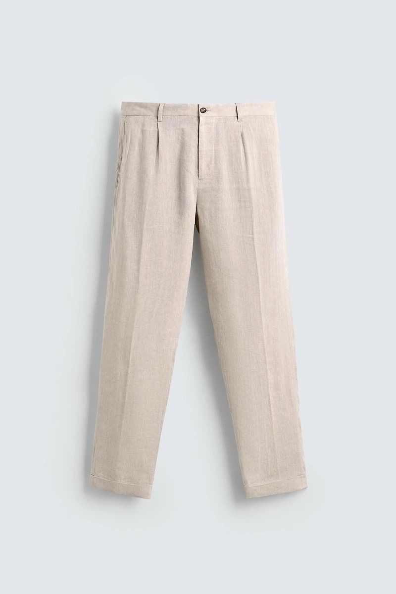 PANTALON DE COSTUME 100 % LIN