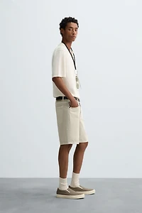 COTTON BLEND KNIT POLO SHIRT