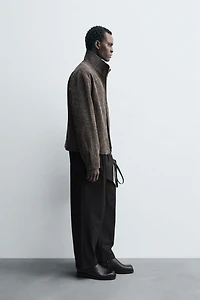 RELAXED FIT TEXTURED OVERSHIRT