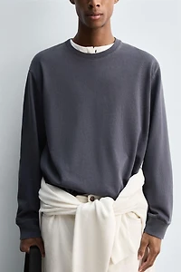 SWEAT DOUX COL ROND DÉLAVÉ