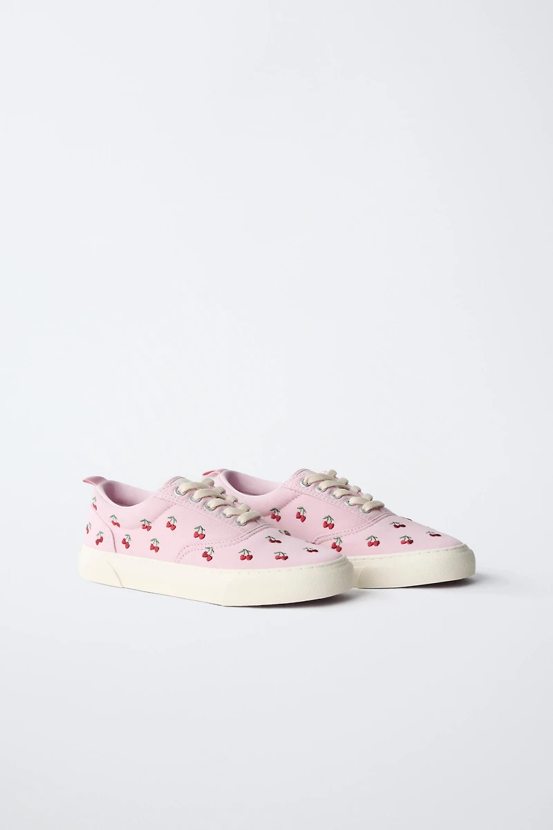 EMBROIDERED COTTON SNEAKERS