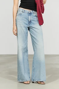 High-waist palazzo jeans