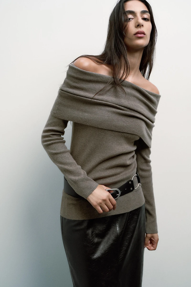 TOP EN MAILLE BUSTIER FRONCES