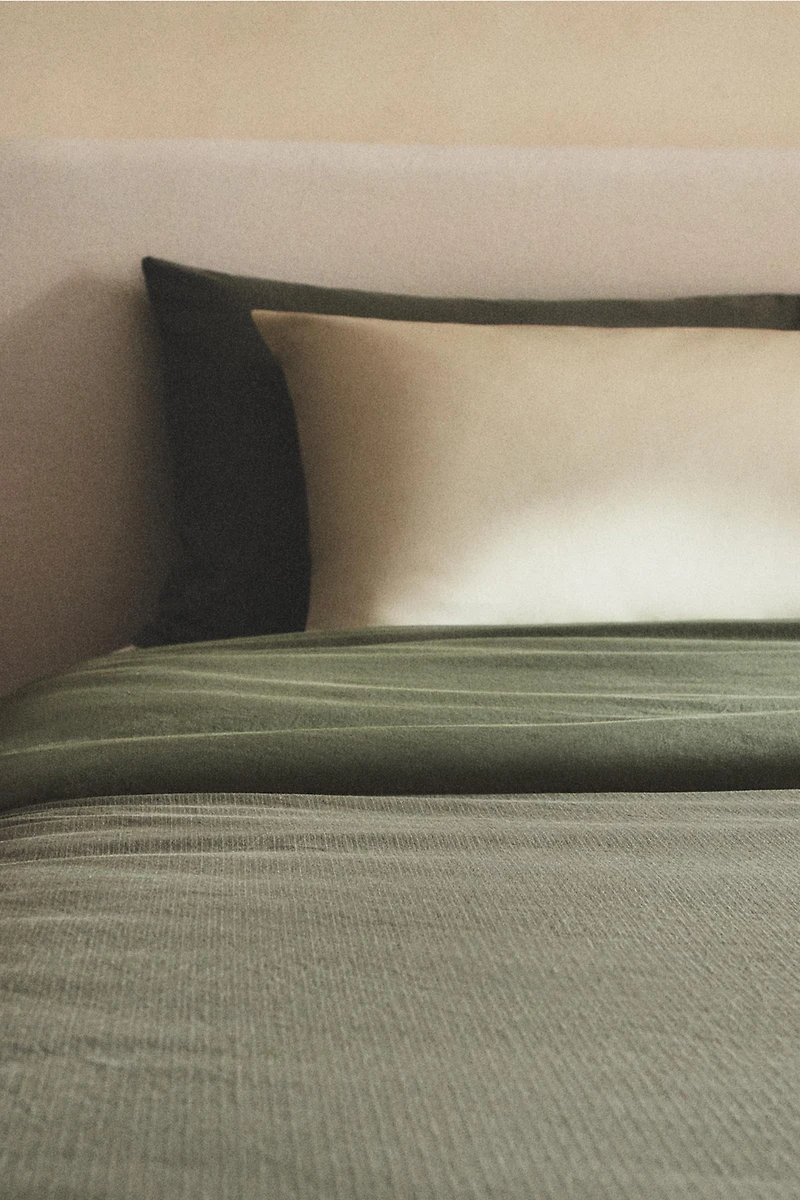 STRIPED COTTON DUVET COVER