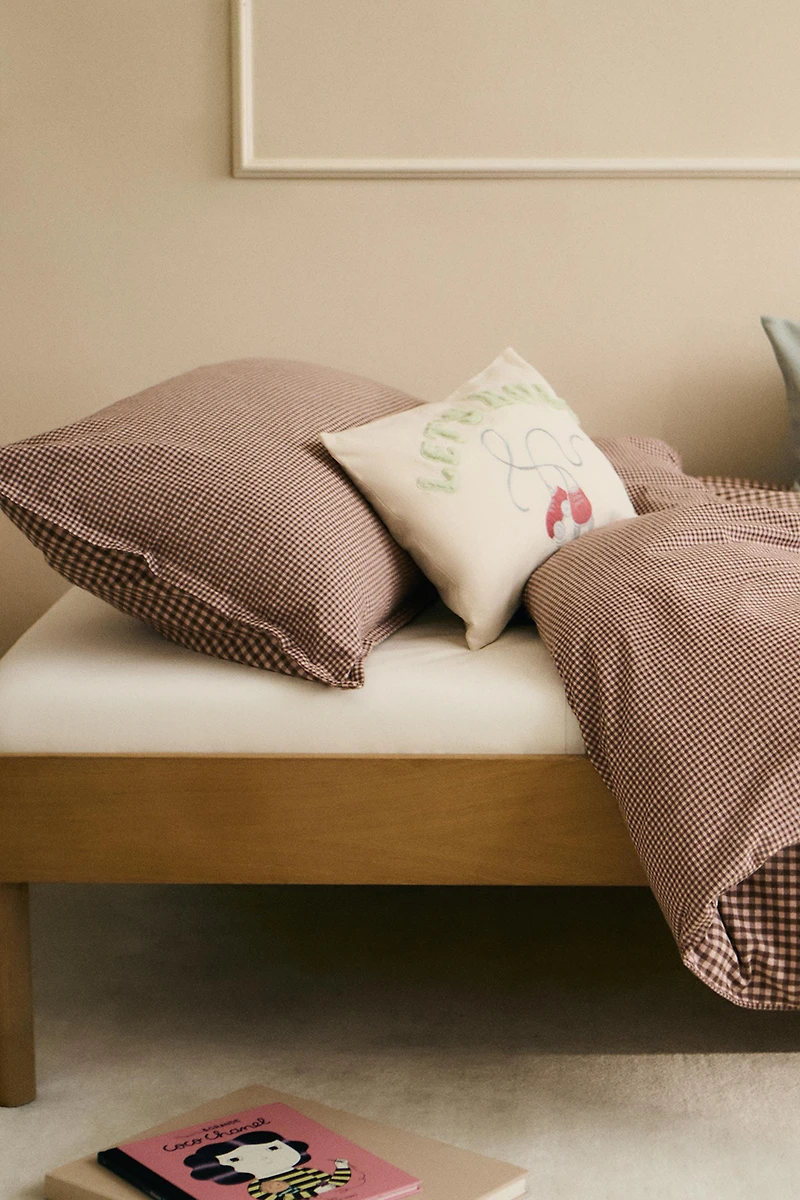 HOUSSE DE COUETTE ENFANT EN FLANELLE VICHY