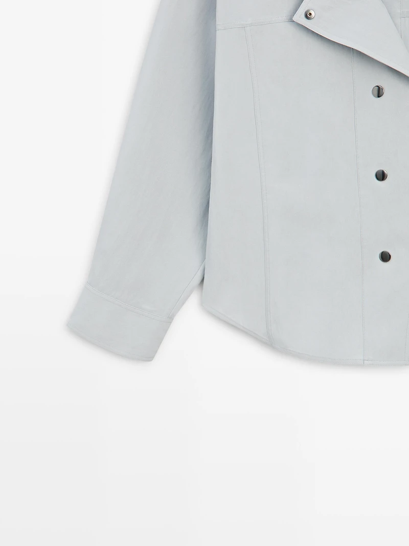 Chemisier fluide à boutons fantaisie