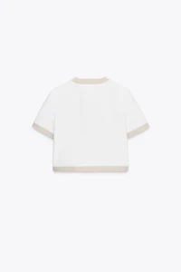 CONTRAST SHORT SLEEVE BLAZER