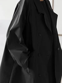 Double-breasted technical trench coat
