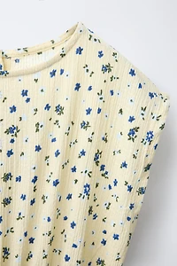 TEXTURED PRINT LONG JUMPSUIT