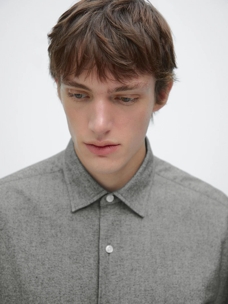 Chemise chinée oxford regular fit