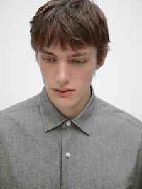 Chemise chinée oxford regular fit