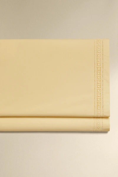 OPENWORK EMBROIDERY FLAT SHEET
