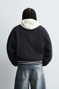 PATCHES QUILTED BOMBER JACKET