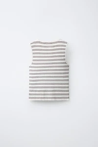 RIBBED KNIT RUCHED TOP