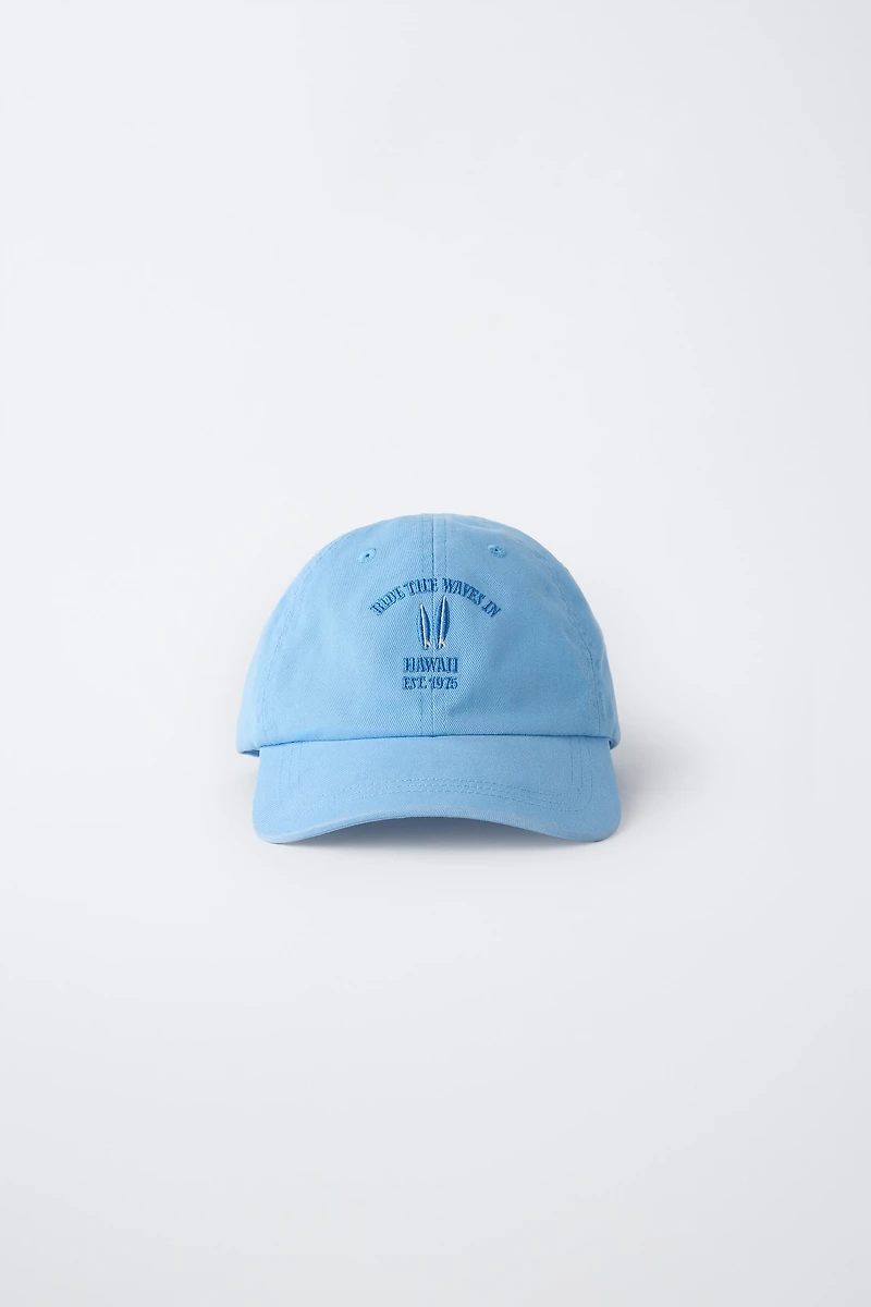 EMBROIDERED WASHED EFFECT CAP