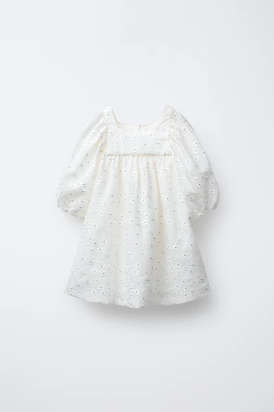 ROBE EN ORGANZA À MARGUERITES BRODÉES