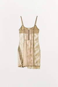 ROBE CORSET EN DENTELLE À NŒUD