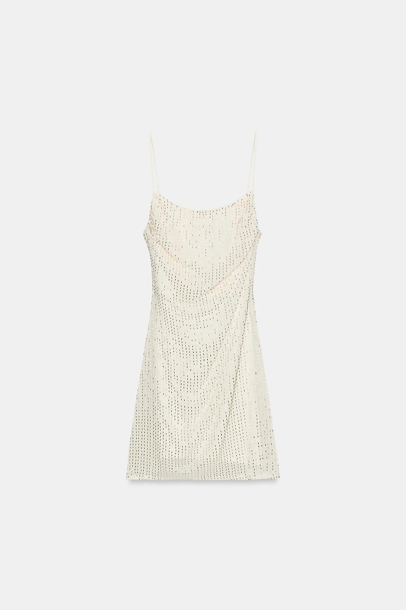 SHINY DRAPED MINI DRESS