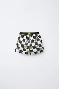 6-14 YEARS/ CHECKERBOARD SMILEYWORLD ® SWIM SHORTS