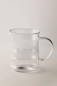 EMBOSSED BOROSILICATE GLASS MUG