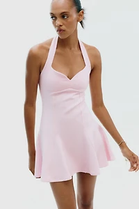 HALTER INTERLOCK SHORT DRESS