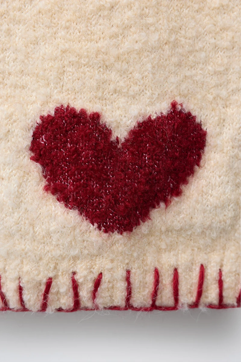 KNIT HEART VEST